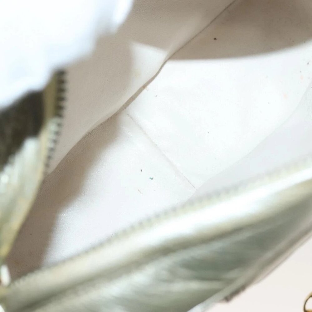 CHANEL Matelasse Chain Shoulder Bag Lamb Skin Champagne Gold CC Auth 138978 - Picture 13 of 16